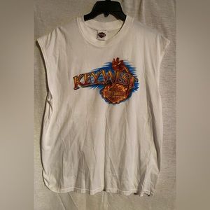 White Harley Davidson Sleeveless XL Key West T-Shirt